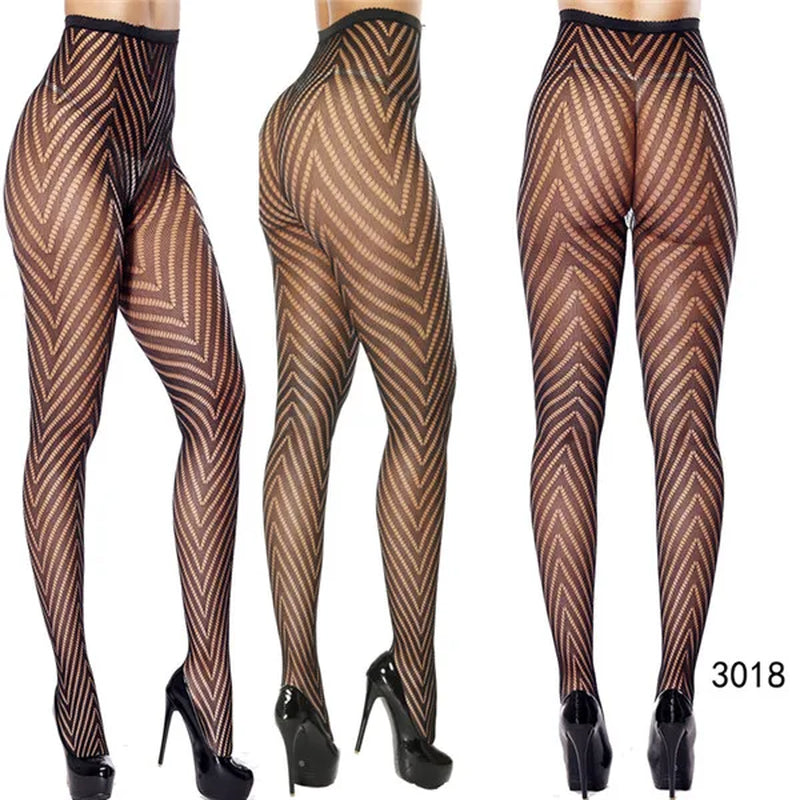 Sexy Women'S Underwear Lace Stockings Transparent Black Fishnet Stockings Thigh Sheer Tights Embroidery Pantyhos