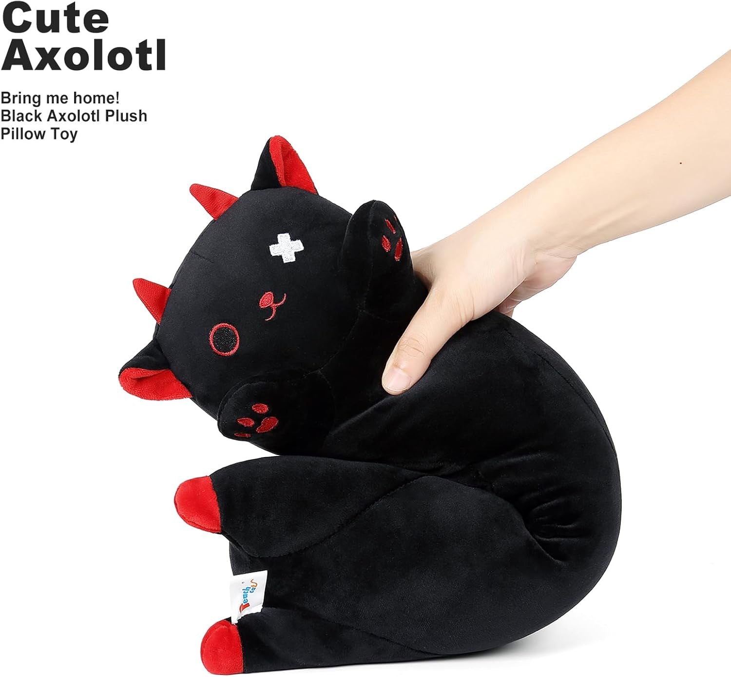 PEACHCAT Long Kitten Plush Pillow Cute Black Cat Stuffed Animal Cat Plush Toy for Kids 19.6"