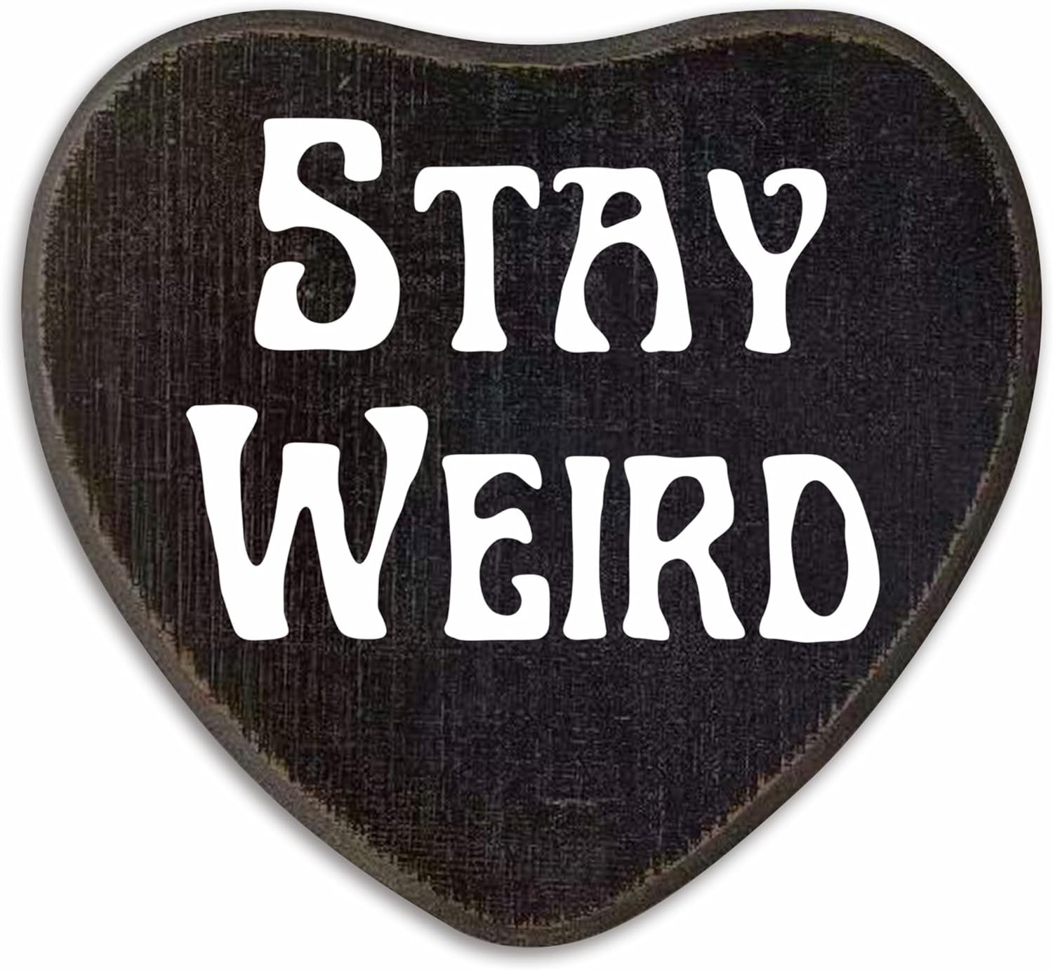 Wooden Plaque with a Hook - Stay Weird - Retro Gothic Wall Art, Bar, Living Room, Funny Natural Pine Wood Decorative Sign, Gifts for Woman, Man, Lover, Home & Office Decoration & Accessories - D06