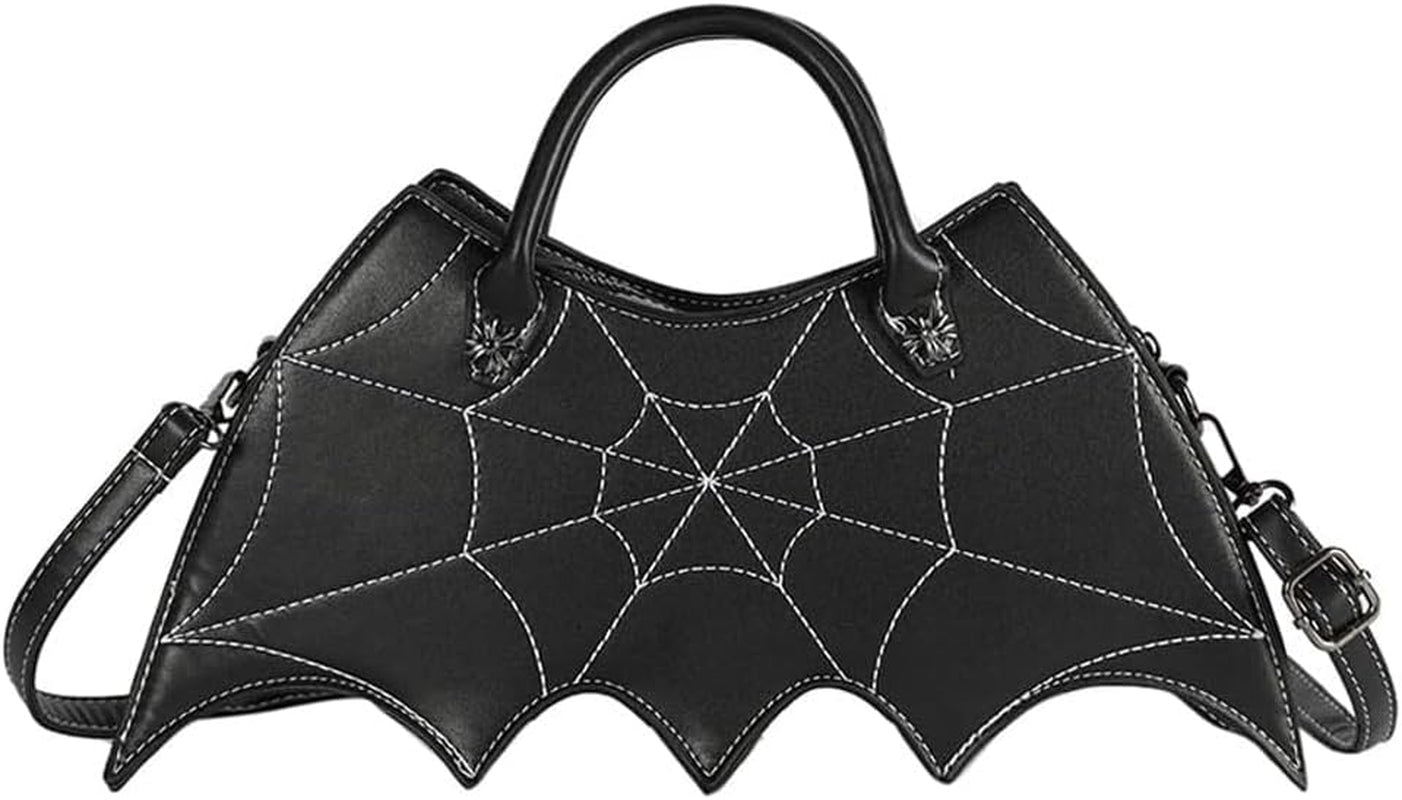 Fashion Girl Gothic Black Bat Heart Wings Backpack Goth Punk Lace Wing Bag