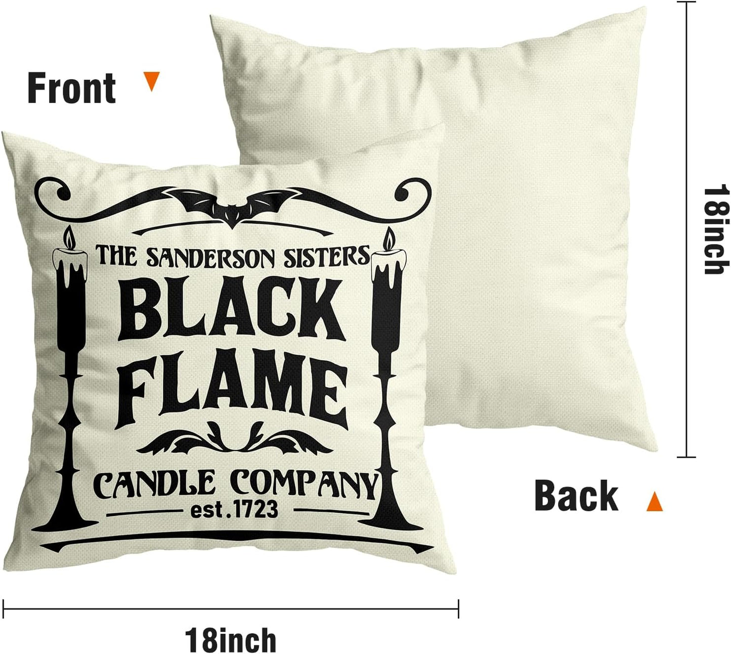 Halloween Decorations Pillow Covers 18X18 Set of 4 Halloween Decor Indoor Outdoor Hocus Pocus Farmhouse Saying Halloween Decorative Clearance Cushion Cases Party Supplies for Home Sofa Couch Bed Chair