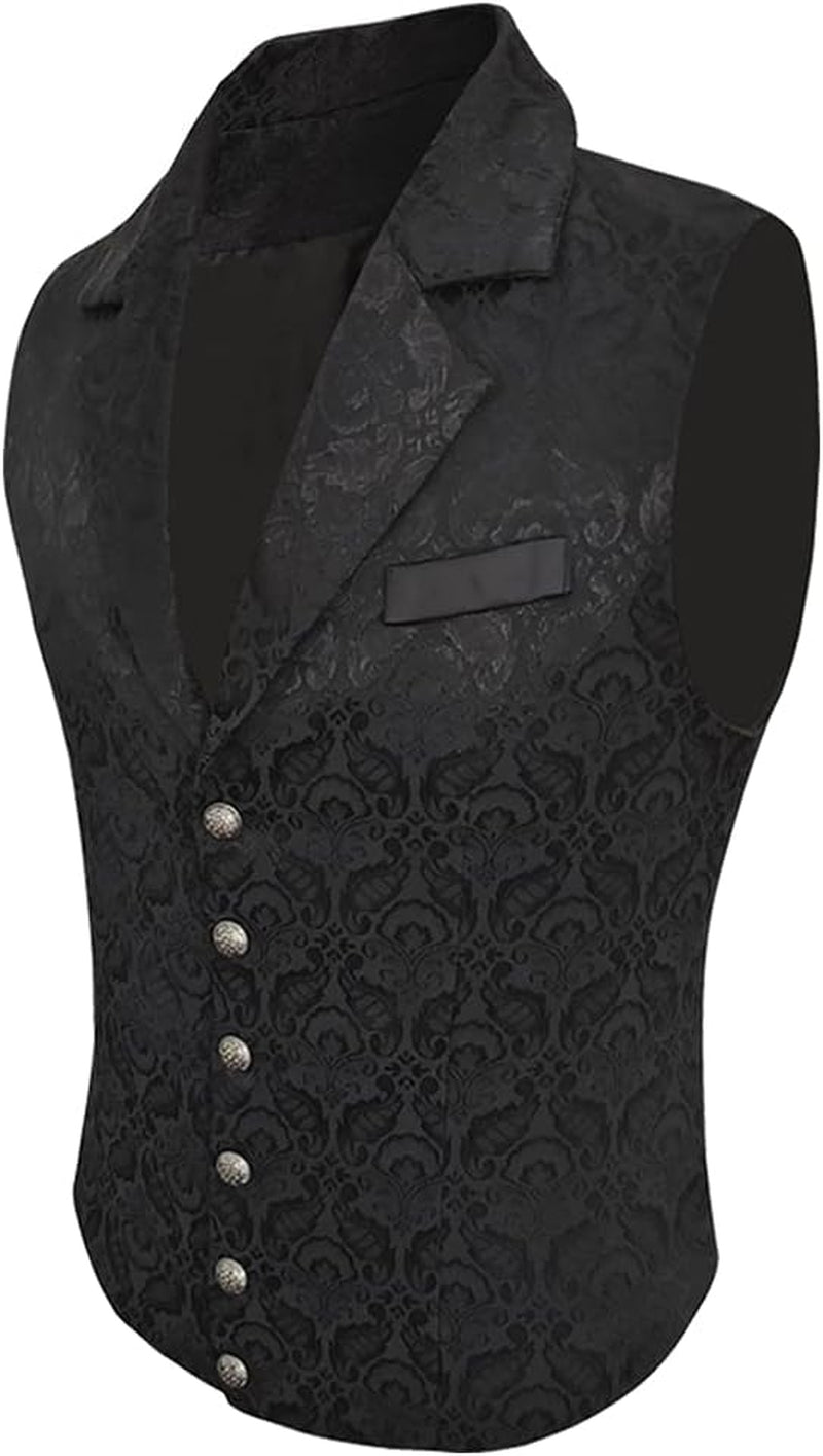 Mens Aristocrat Steampunk Gothic Waistcoat Victorian Suit Vest