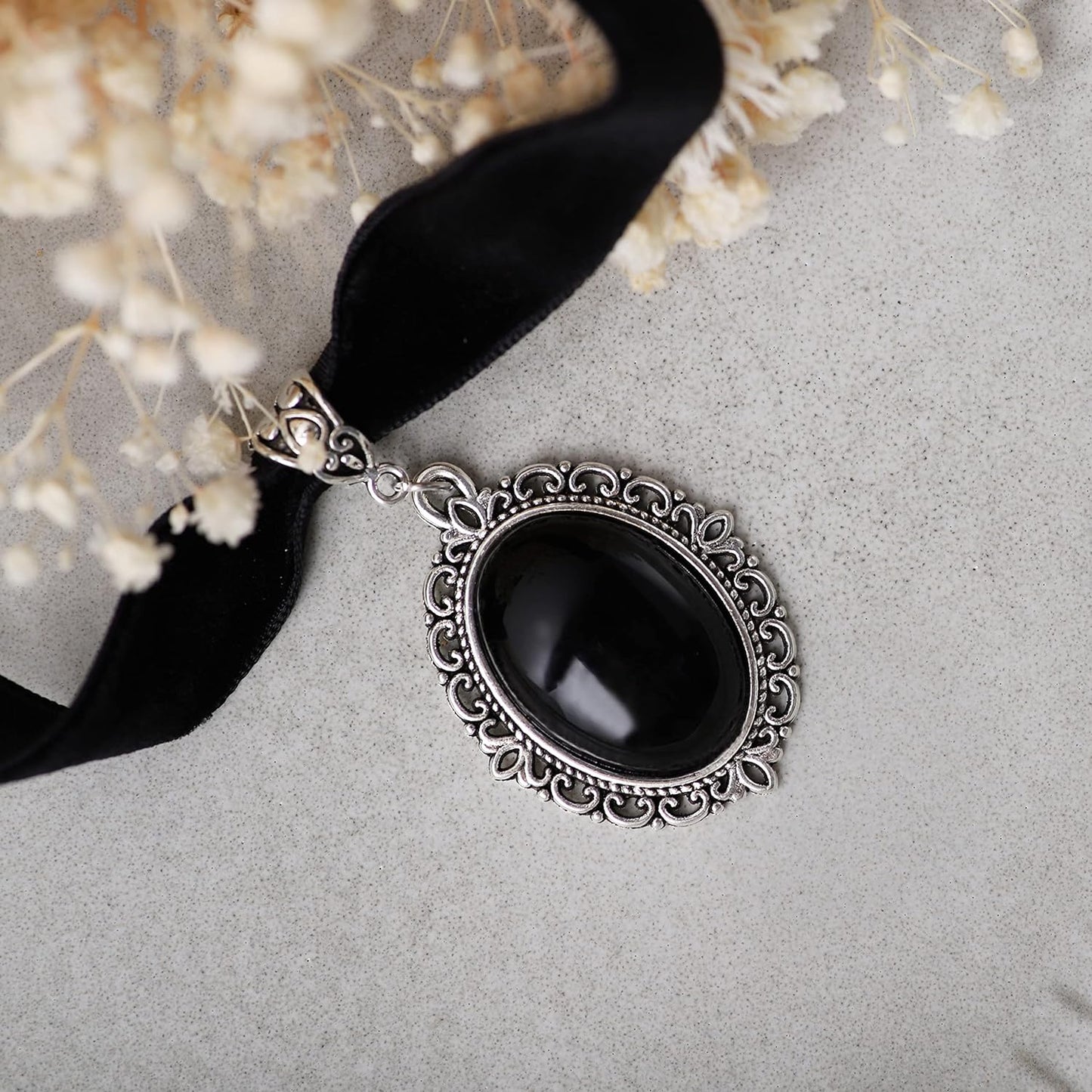 Goth Velvet Victorian Choker, Black Choker, Gothic Choker, Vintage Necklace, Jewelry Gift for Women, Christmas Jewelry Gift for Girls, Mother, Friends