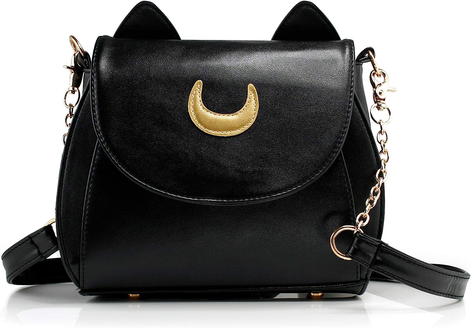 Moon Luna Design Purse Kitty Cat Satchel Shoulder Bag Designer Women Handbag Tote PU Leather Sailer Style