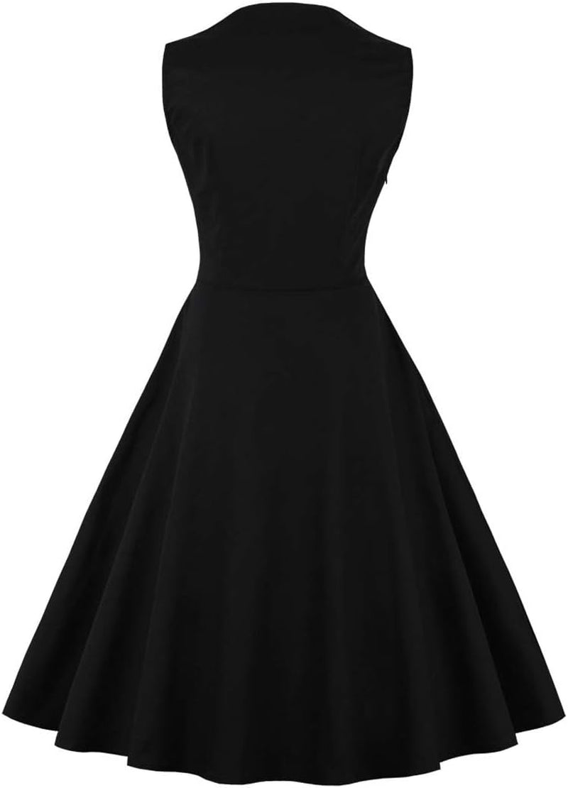 Women'S Polka Dot Retro Vintage Style Cocktail Party Swing Dress