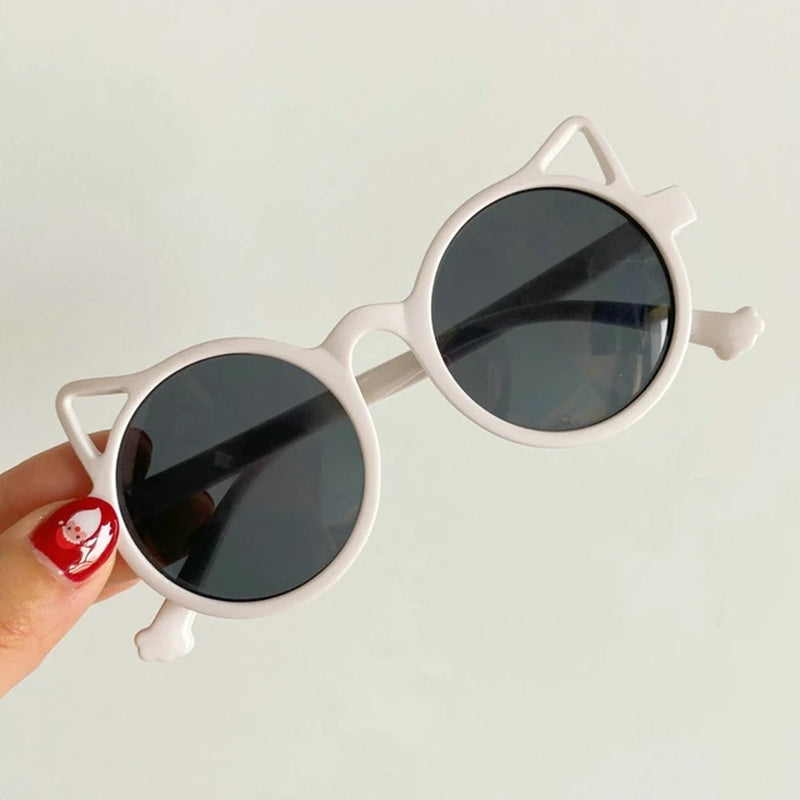 Children Cute Sunglasses Girls Summer Boys Cat Ears Animal Cartoon Sunglasses Lovely Vintage Sun Glasses UV Protection Eyewear