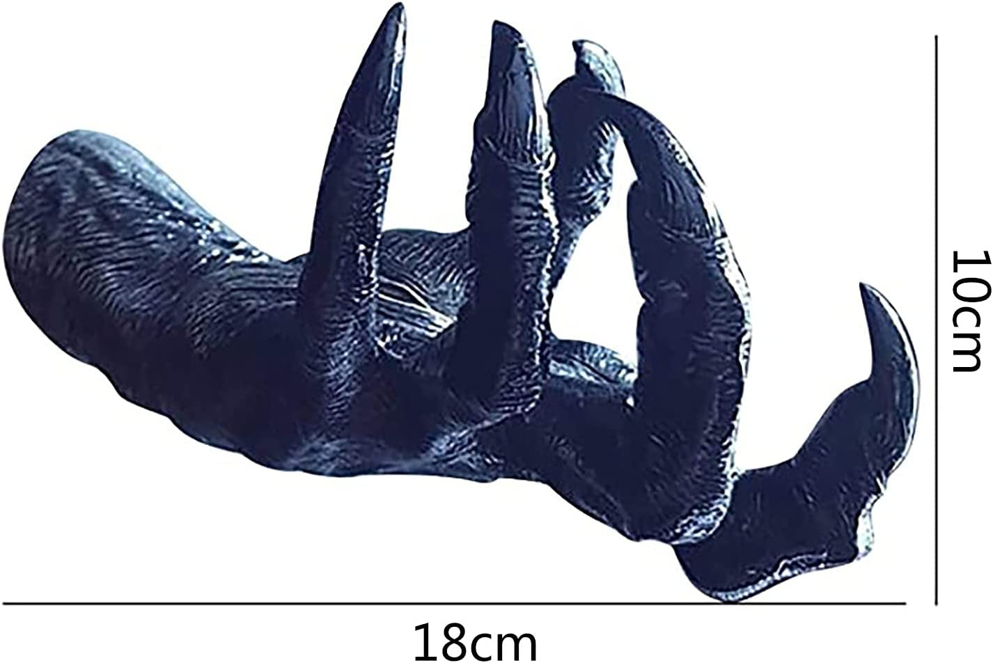 Witch'S Demon Hand Wall Hanging Statues, Resin Retro Wall Art Mounted Hang Decoration, Gothic Halloween Decorations for Living Room, Entrance Hall, Room or Outdoor Key Jewelry Holder (Black)