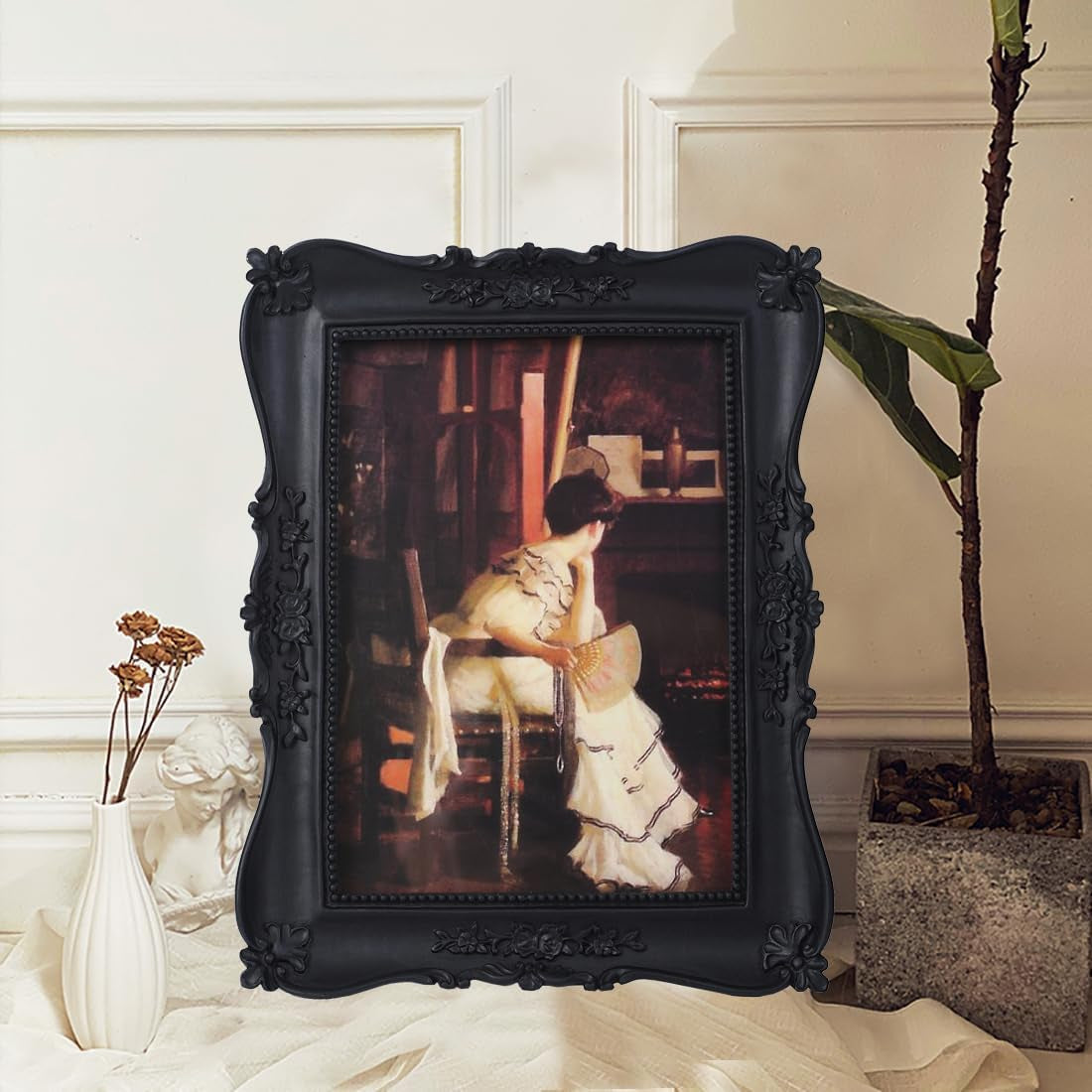 Antique Frames 5X7 Vintage Picture Frames Ornate Picture Frames Victorian Picture Frame Retro Home Decor Gallery Wall Black Gothic Picture Frame