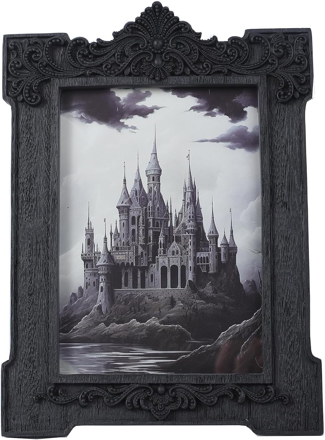 Gothic Picture Frame 5X7 Vintage Picture Frames Antique Picture Frames Ornate Black Picture Frames Baroque Frames Wall Picture Decor Halloween Decorations Tabletop Decor Photo Gallery,Black