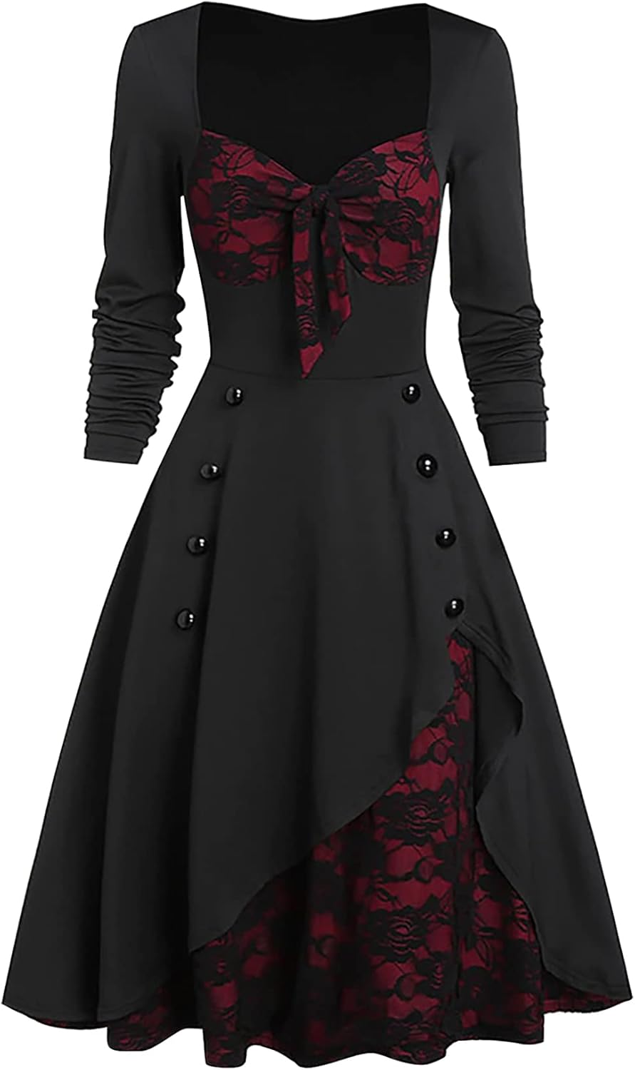 Gothic Steampunk Dresses for Women Victorian Queen Ball Gown Masquerade Dress Party Dresses