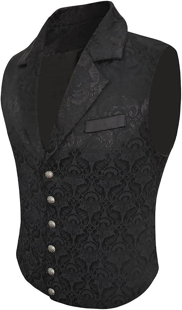 Mens Victorian Outerwear Suit Vest Steampunk Gothic Jacket Waistcoat