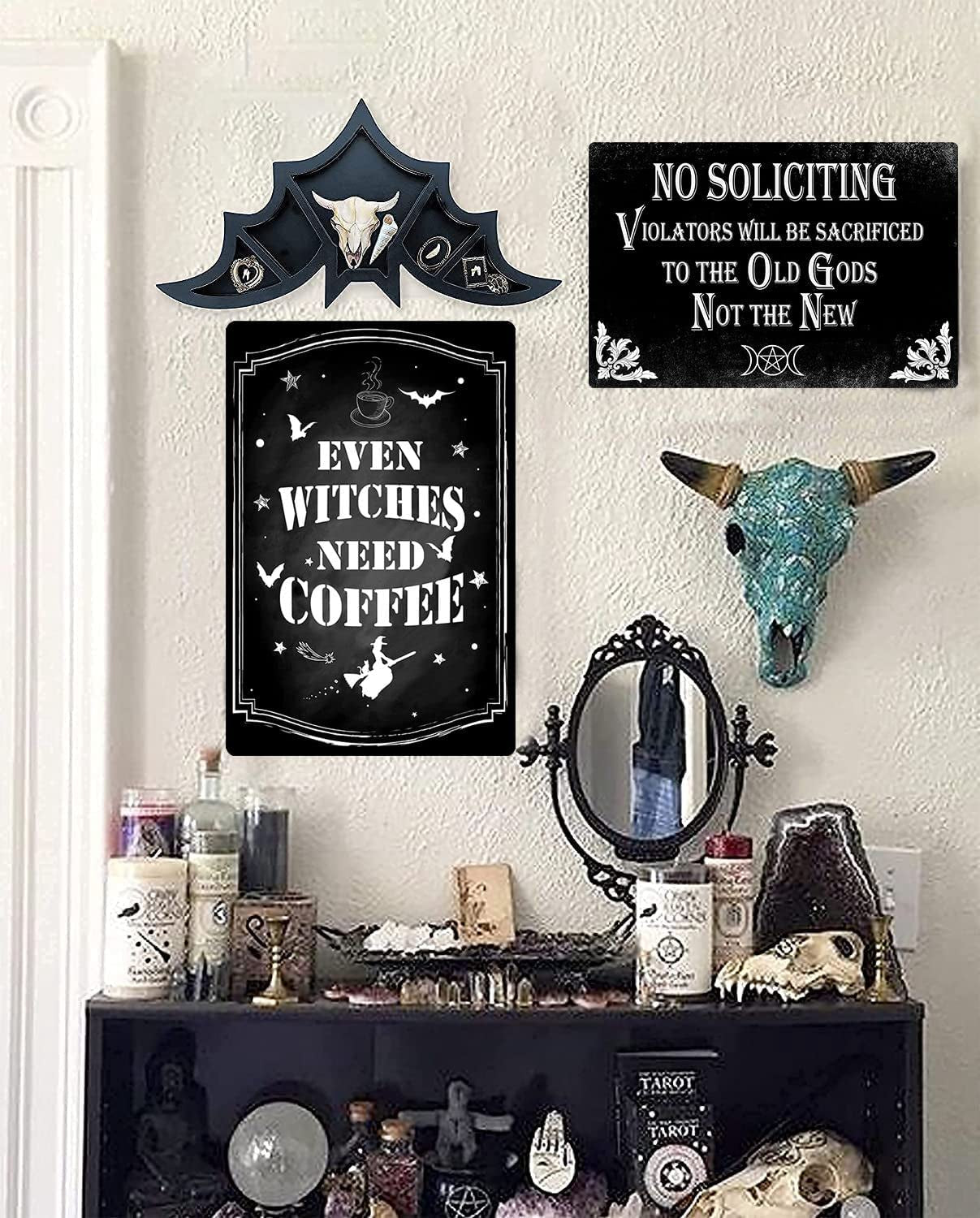 No Soliciting Sign Gothic Decor for Kitchen, Home, House, Office 8 X 12 Inch (940)