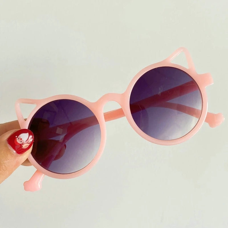 Children Cute Sunglasses Girls Summer Boys Cat Ears Animal Cartoon Sunglasses Lovely Vintage Sun Glasses UV Protection Eyewear