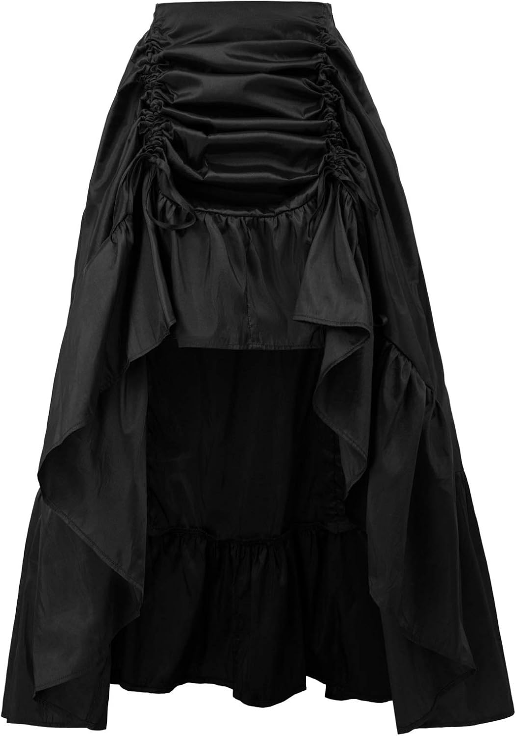 Women'S Gothic Steampunk Skirt Victorian High-Low Bustle Skirt