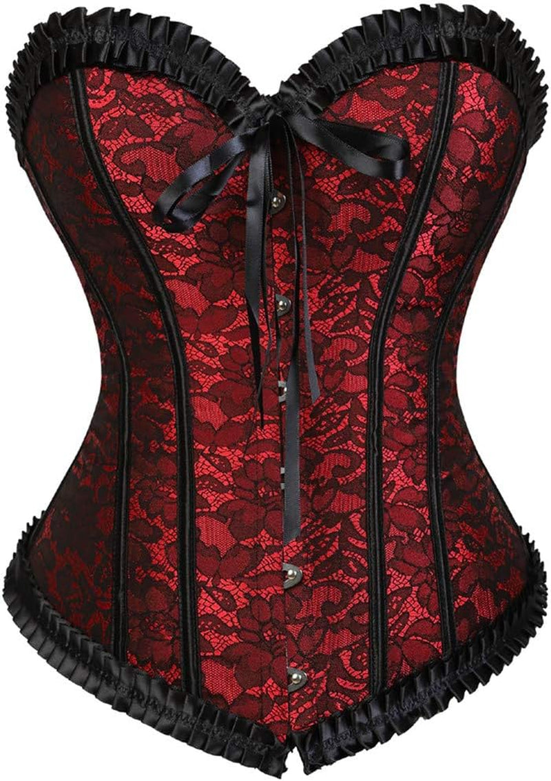 Steampunk Corset Skirt Renaissance Corset Dress for Women Gothic Burlesque Corsets Costumes