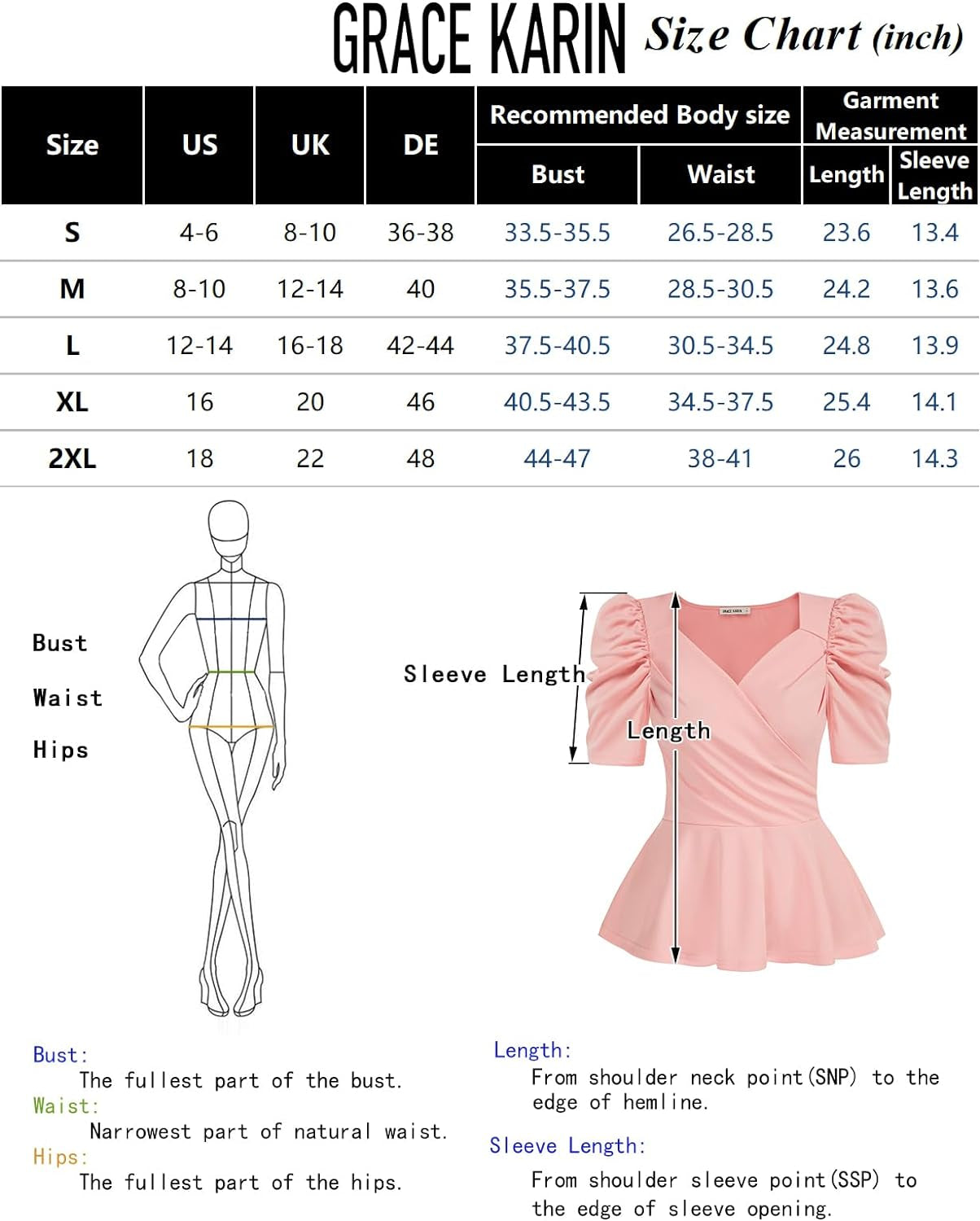 2024 Womens Summer Tops Elegant Peplum Top Wrap V Neck Puff Short Sleeve Shirts Tops Blouse