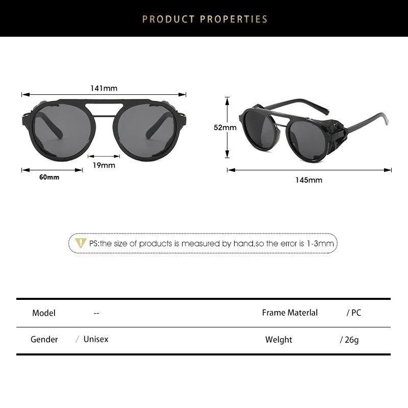 Punk Retro Sunglasses Men Vintage Sun Glasses for Men/Women Luxury Brand Sunglasses Men Steampunk Lunette Soleil Homme