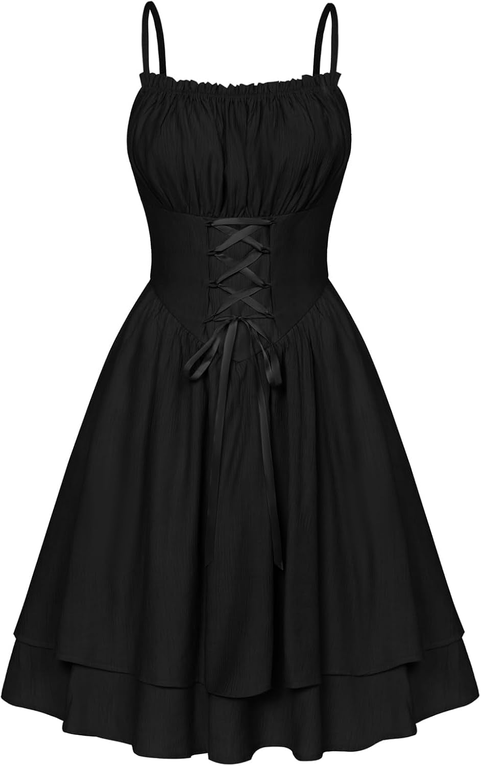 Renaissance Dress Women Flowy Sleeveless Spaghetti Strap Dress