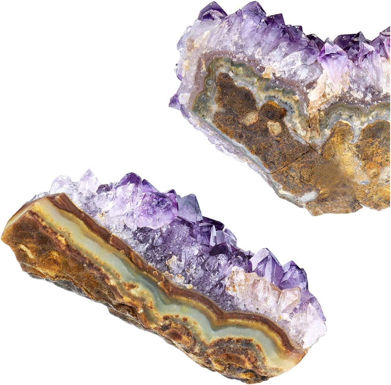 Natural Amethyst Geode Cave Healing Crystal Stone Witchcraft Raw Amethyst Gemstone Specimen (0.18-0.33 Pound)