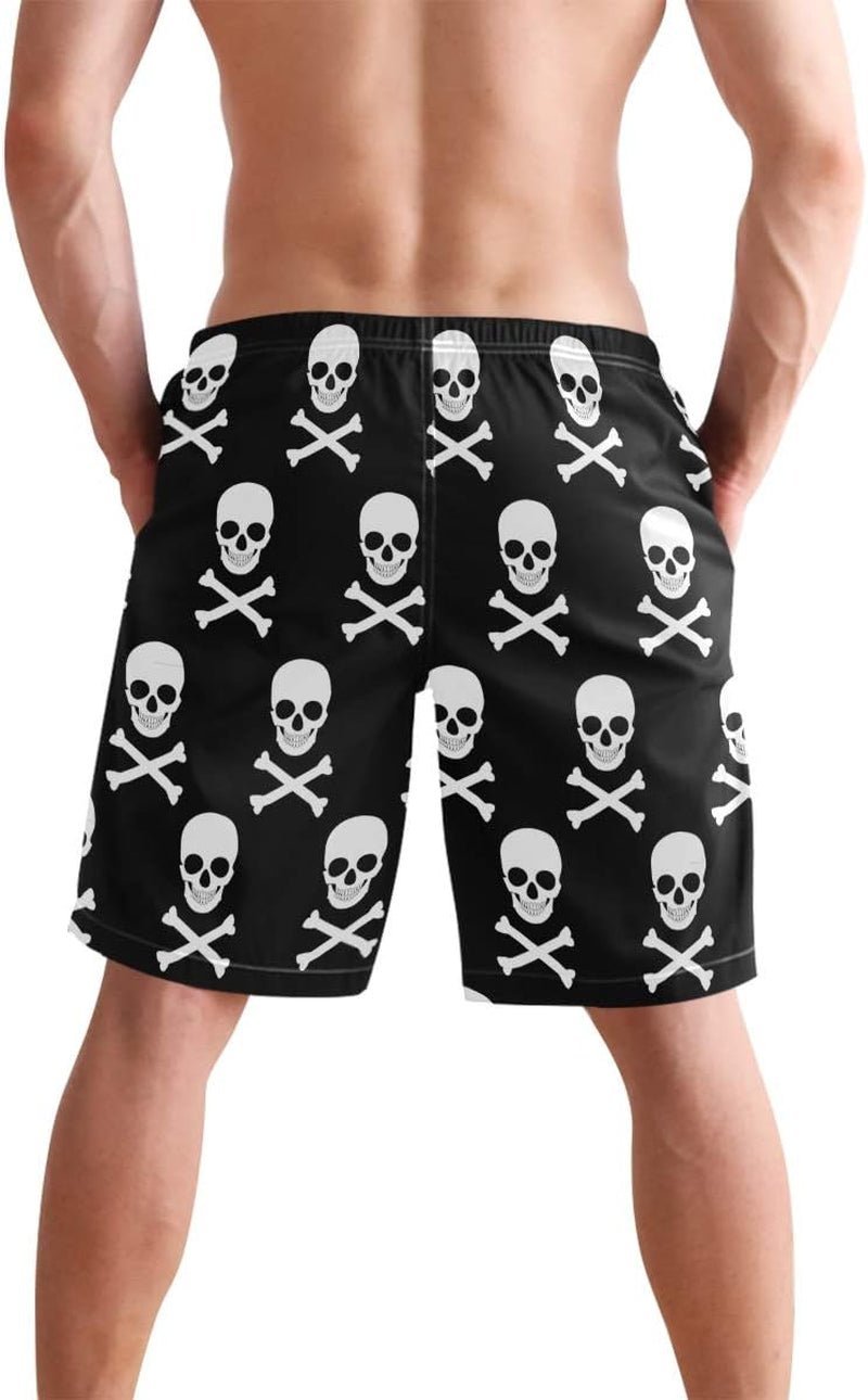 Mens Funny Swim Trunks Quick Dry Beachwear Sports Running Swim Board Shorts Mesh Lining