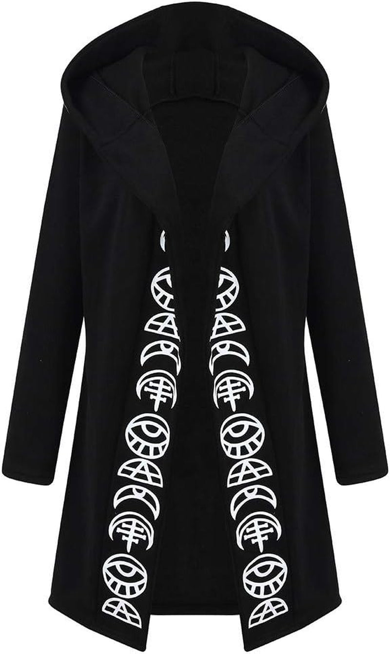 Gothic Clothes for Women plus Size Cloak with Hood Halloween Cardigan Hooded Cloak Fall Punk Clothes Womens Fashion