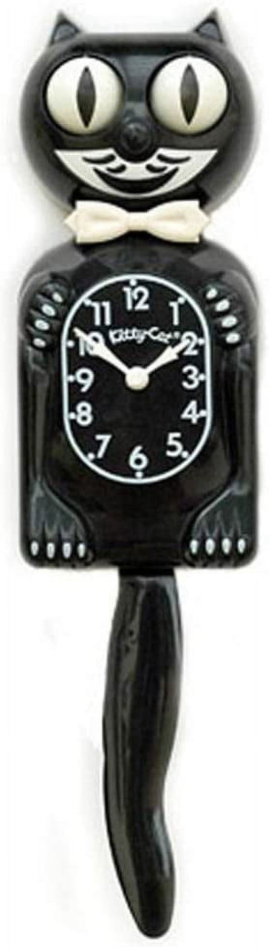 Kitty-Cat Classic Black Vintage Cat Clock