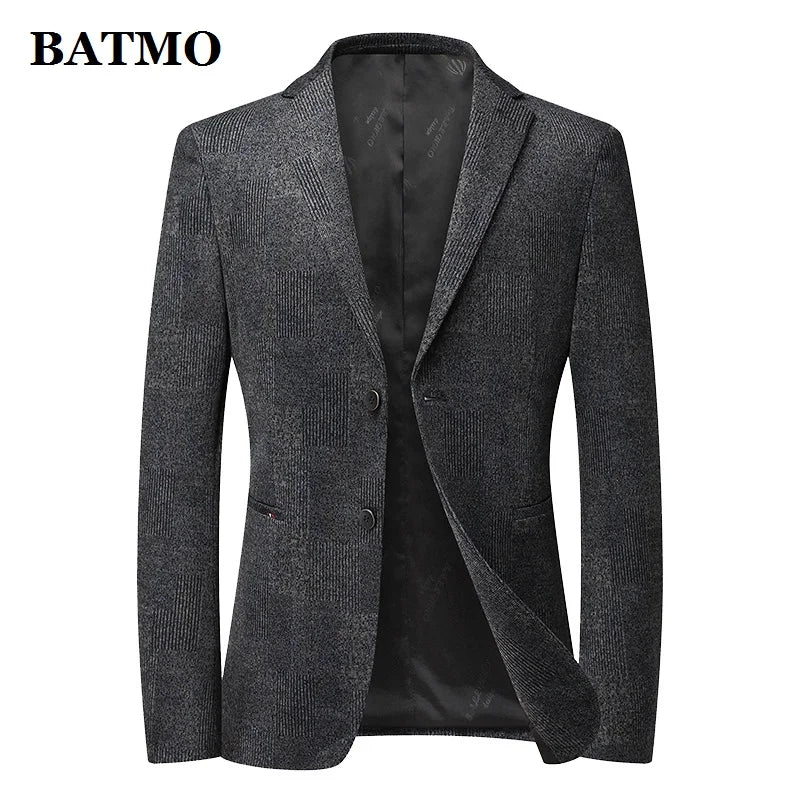 2021 New Arrival Plaid Casual Men Blazer ,Mens Suit Jacket Blazers Plus-Size M-4XL 2503