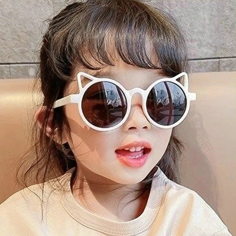 Children Cute Sunglasses Girls Summer Boys Cat Ears Animal Cartoon Sunglasses Lovely Vintage Sun Glasses UV Protection Eyewear