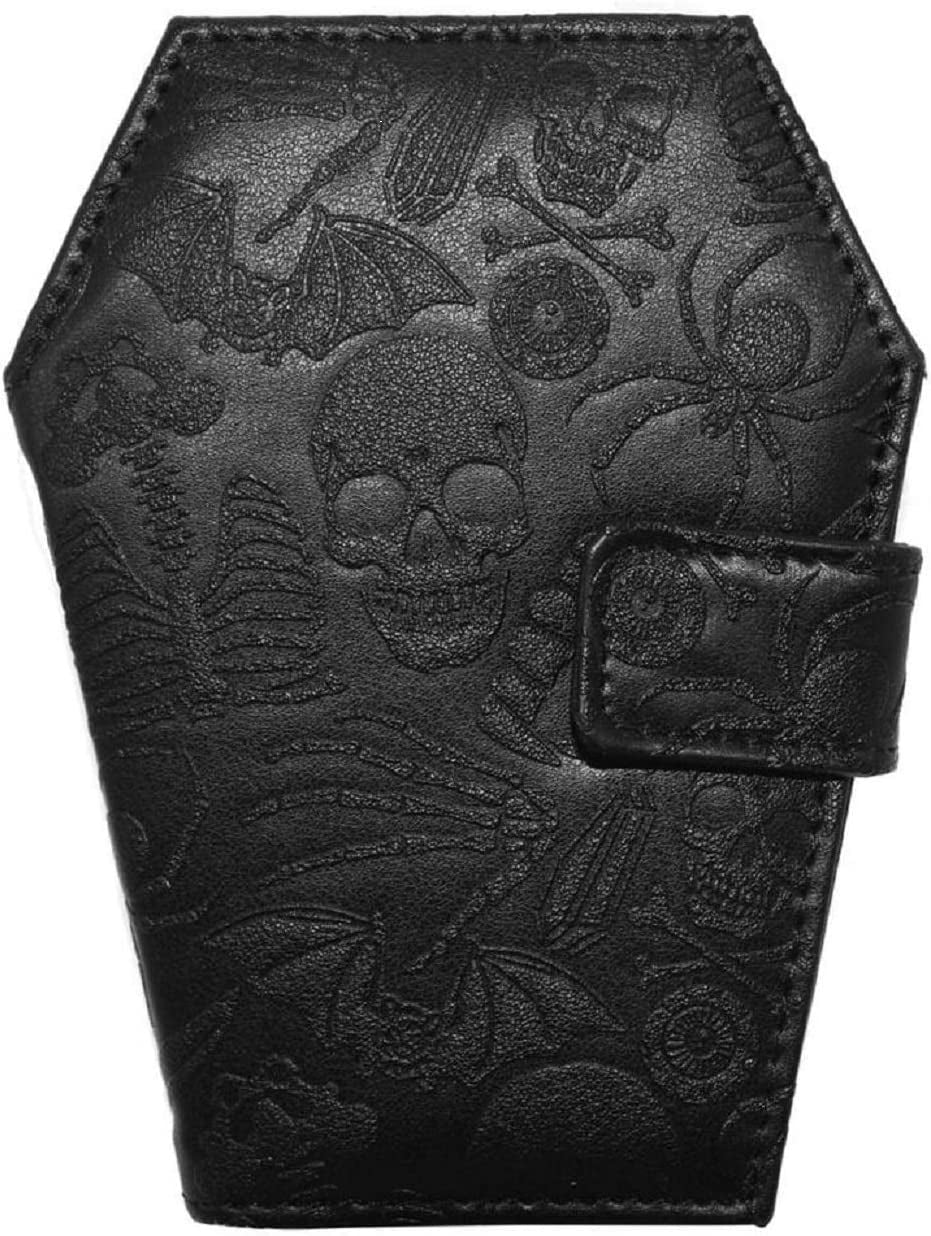 Gothic Embossed Skull Coffin Wallet