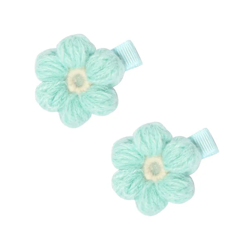 Vintage Baby Nylon Headbands Handmade Crochet Flowers Woolen Kid Elastic Hairbands Girls Hair Clips Children Hair Accessories