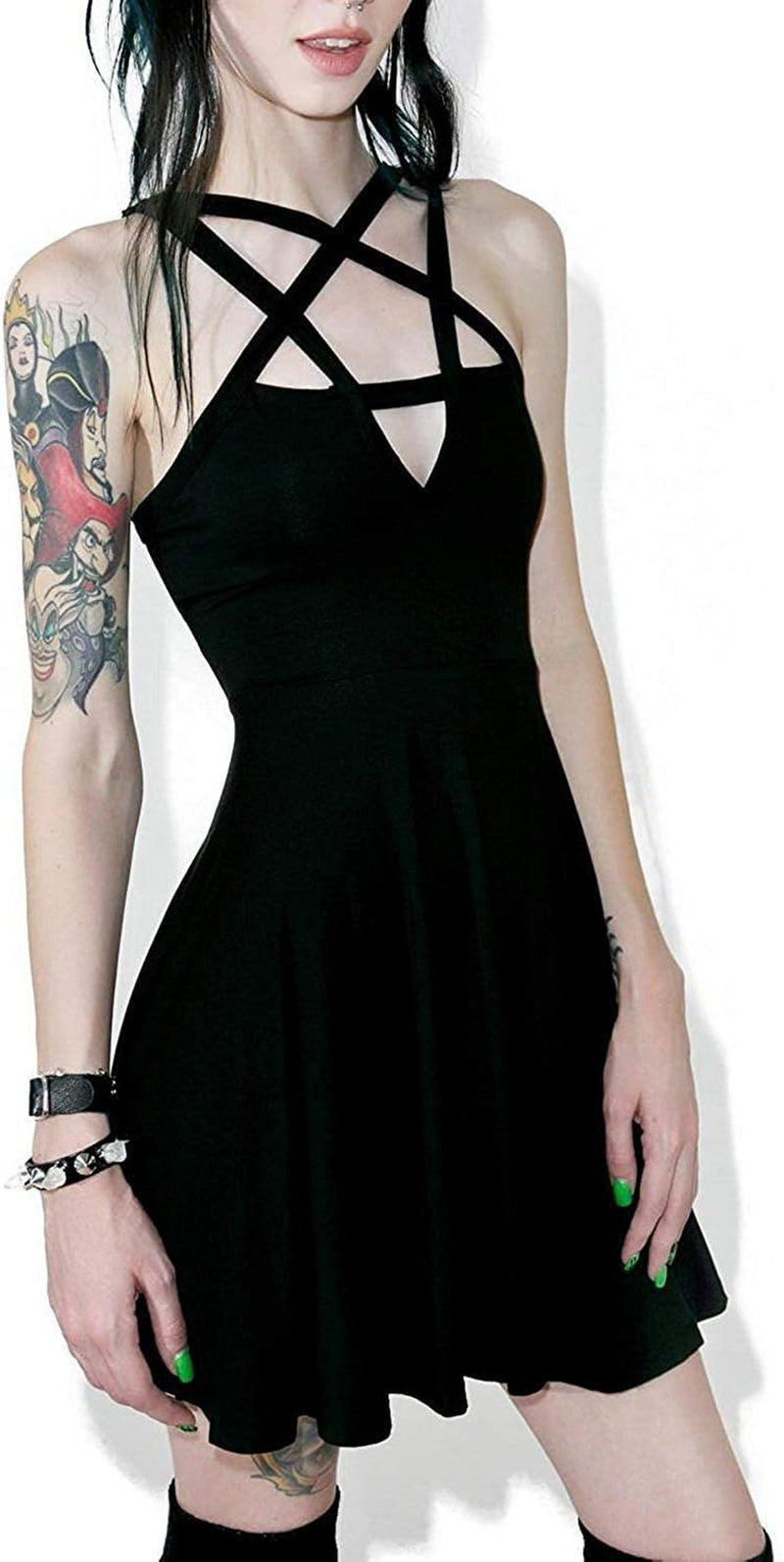 Fashion Dress Gothic Vintage Romantic Casual Goth Dress for Women