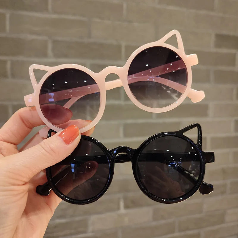 Children Cute Sunglasses Girls Summer Boys Cat Ears Animal Cartoon Sunglasses Lovely Vintage Sun Glasses UV Protection Eyewear