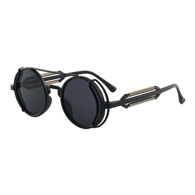 Metal Steampunk Sunglasses Men Women Fashion round Glasses Brand Design Vintage Sun Glasses High Quality Oculos De Sol UV400