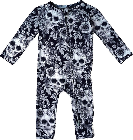 Bamboo Long Sleeve Baby Romper | Soft Spandex and Viscose from Bamboo | Two-Way Zipper for Easy Change