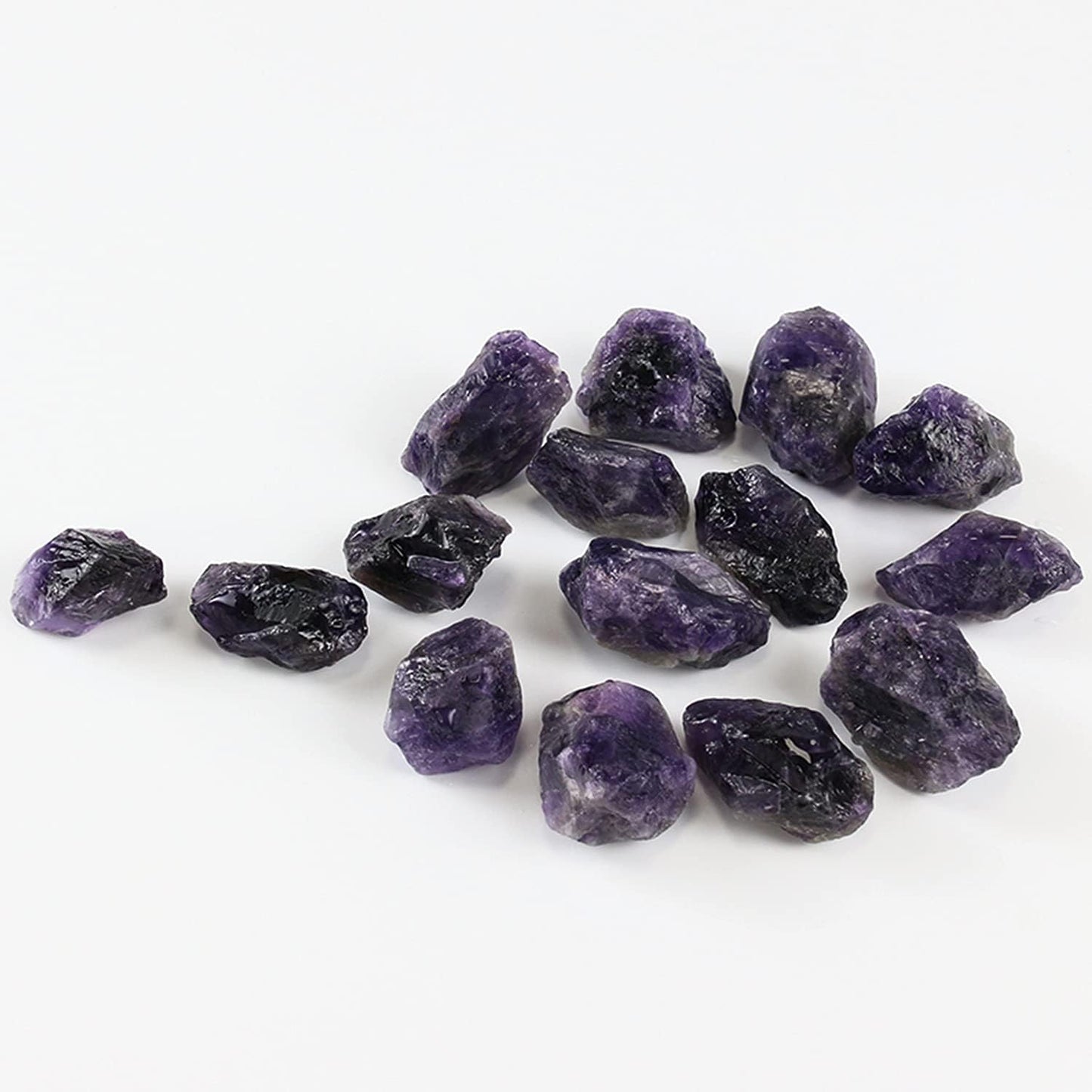 Amethyst Crystals, Raw Crystals Bulk, Gem Stones Rocks Crystals, Tumbled Stones and Crystals Bulk, Rock Collection, Chakra Stones, Healing Crystals, Raw Crystals, Minerals Rocks Crystals(1Lb)