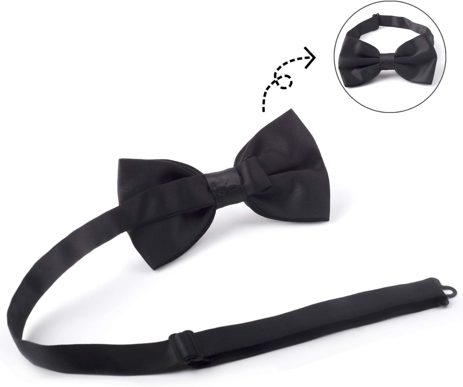 Mens Adjustable Pre-Tied Bow Tie