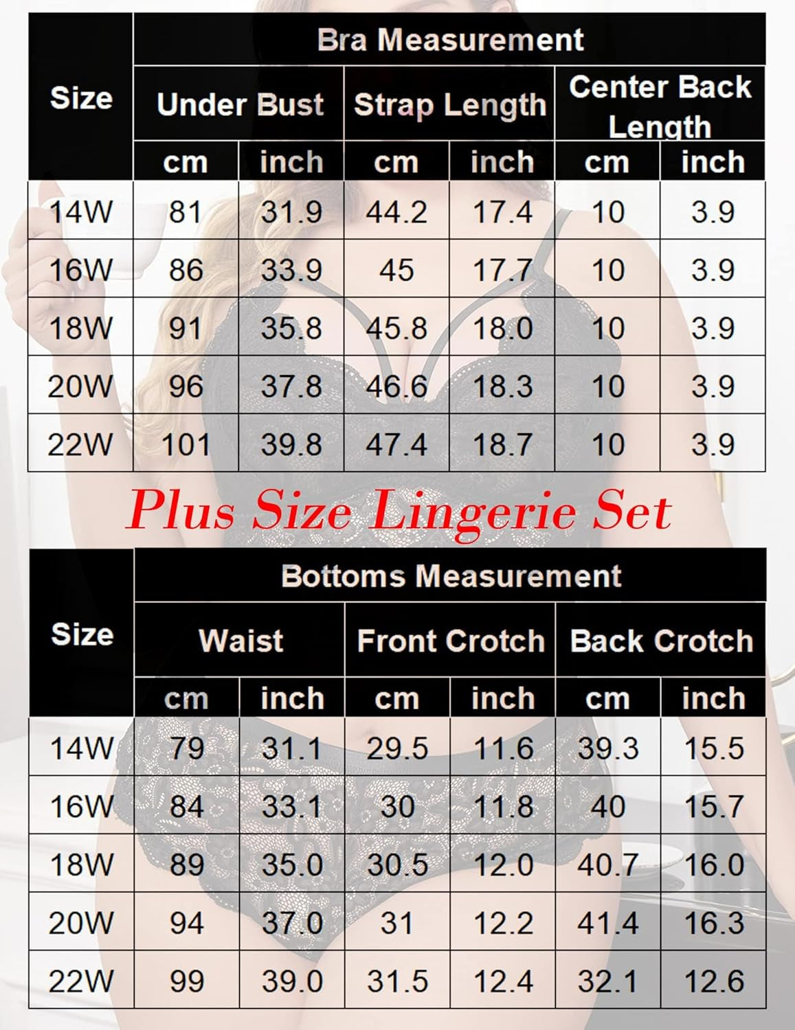 plus Size Lingerie for Women Floral Lace Scallop Trim Bra High Waist Panties Set Garter Lingerie Set