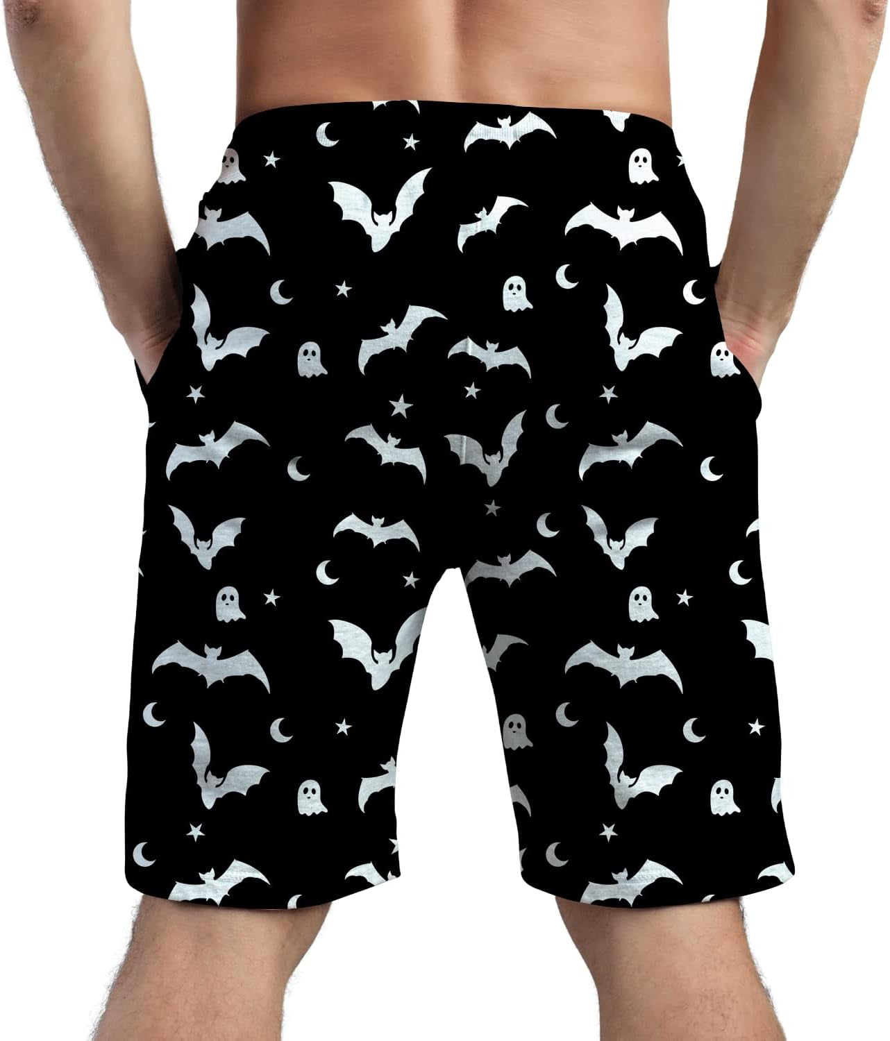 Mens Swim Trunks Men Quick Dry Swim Short with Pockets Skull with Middle Fingers Board Beach Shorts