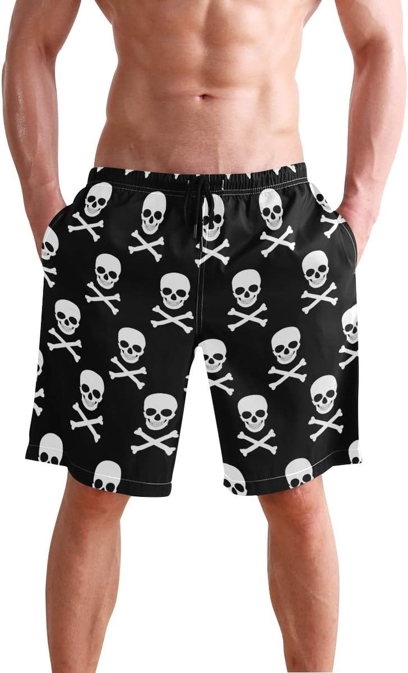 Mens Funny Swim Trunks Quick Dry Beachwear Sports Running Swim Board Shorts Mesh Lining